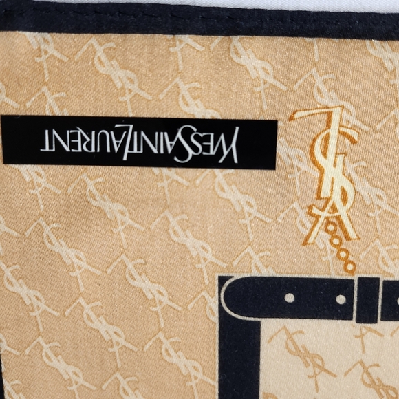 ❤️ YVES SAINT LAURENT SCARF/Handkerchief cotton Brand-new - Picture 7 of 9